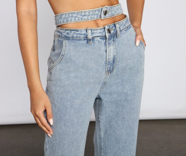 High Rise Cutout Boyfriend Jeans - Image 3