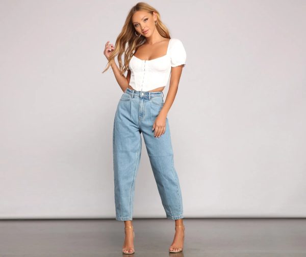 Essential High Rise Balloon Jeans - Image 4