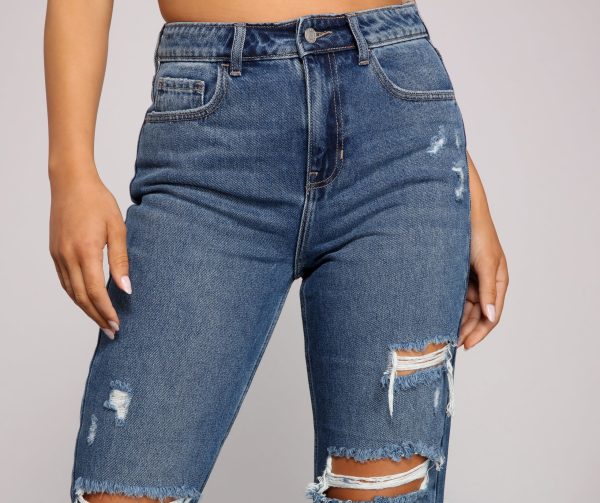 Classic Destructed Straight-Leg Jeans - Image 4