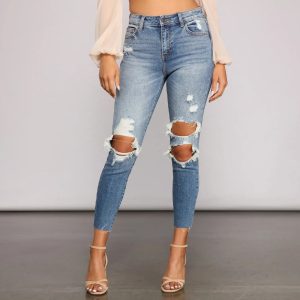 Stylish Staple High Rise Skinny Jeans