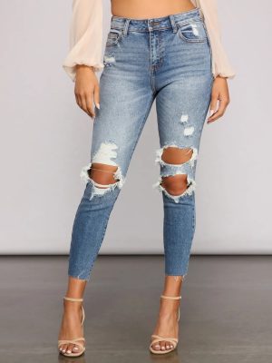 Stylish Staple High Rise Skinny Jeans