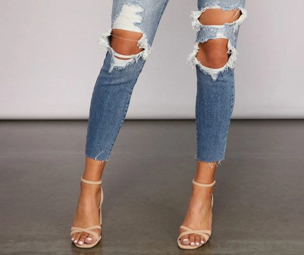 Stylish Staple High Rise Skinny Jeans - Image 4