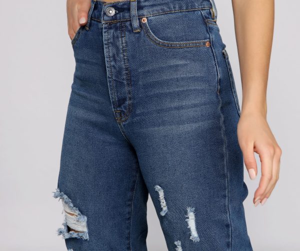 Iconic High Rise Destructed Boyfriend Jeans - Image 8