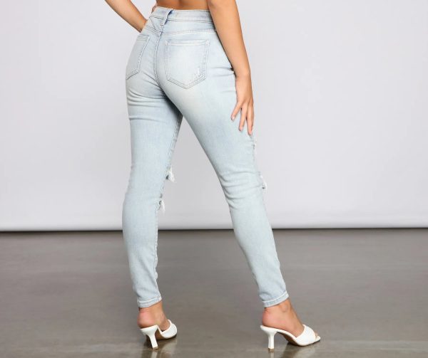Jude Mid-Rise Destructed Skinny Jeans - Image 2