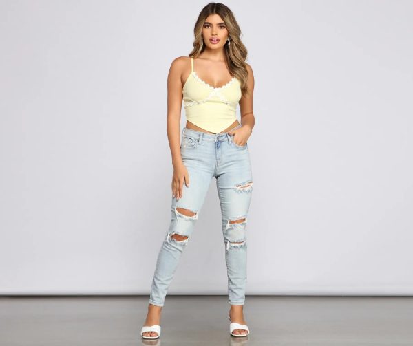 Jude Mid-Rise Destructed Skinny Jeans - Image 3