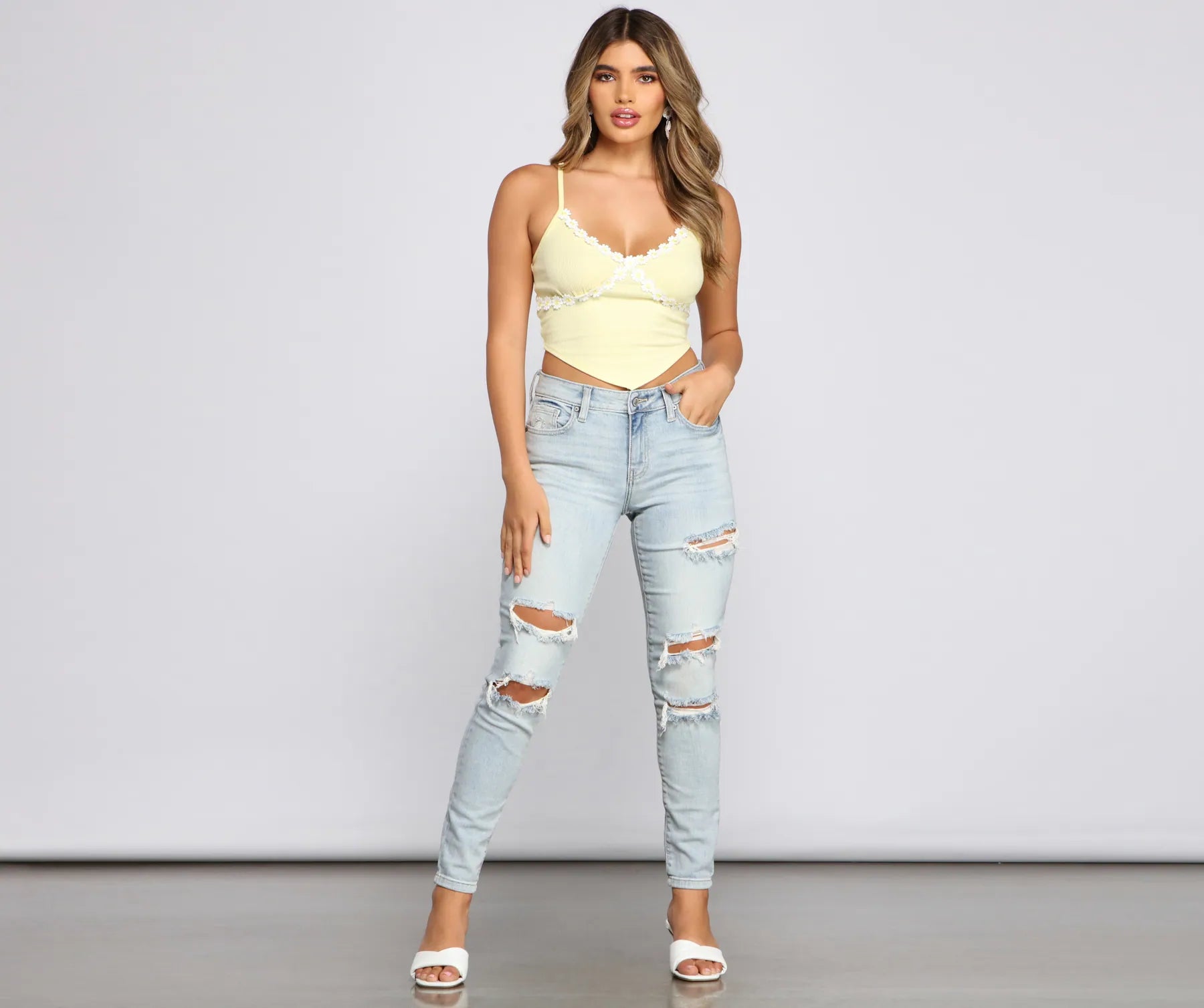 Jude Mid-Rise Destructed Skinny Jeans - Image 3