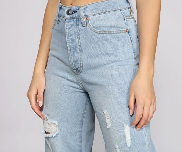 Iconic High Rise Destructed Boyfriend Jeans - Image 11