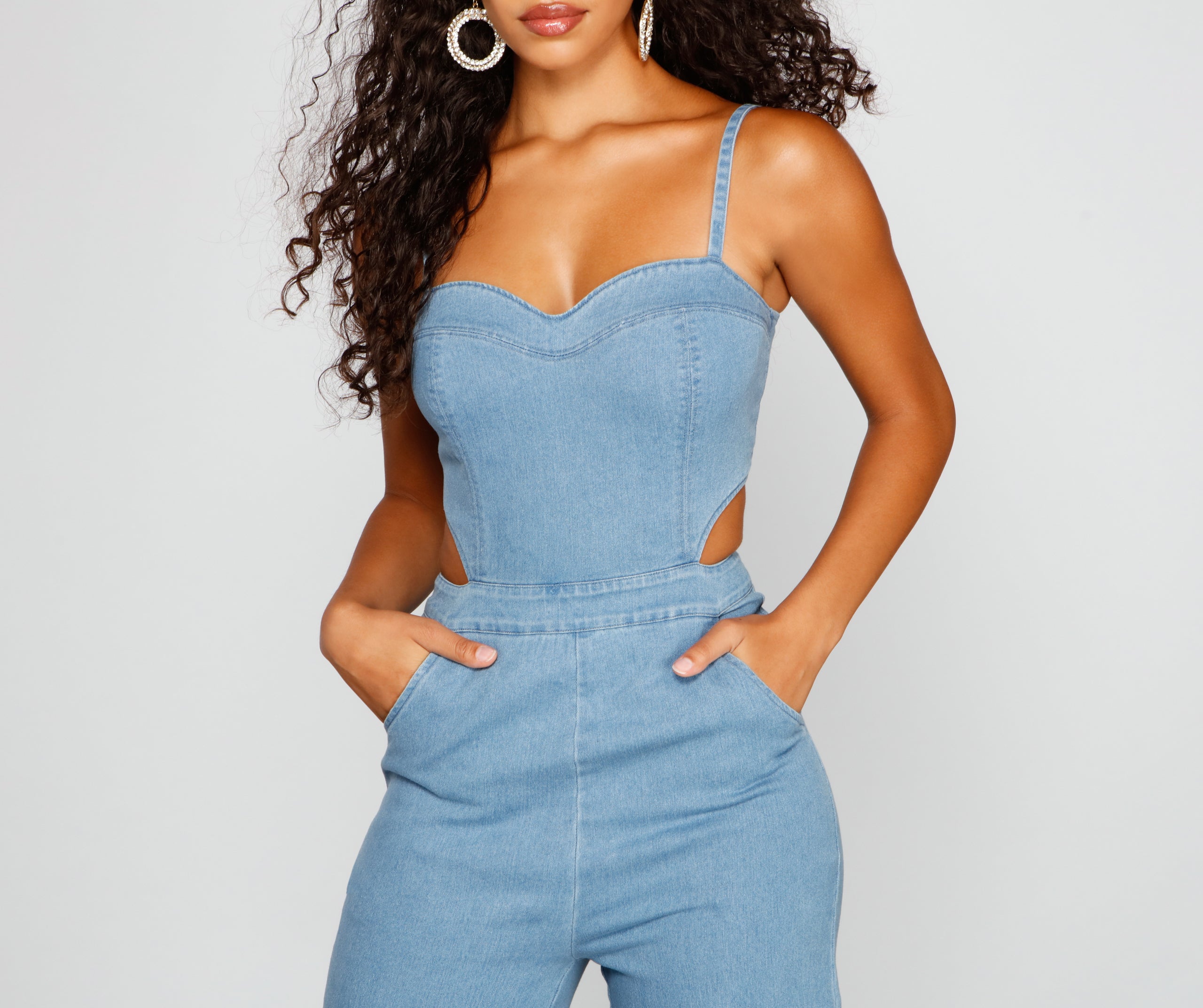 Style Icon Denim Jumpsuit - Image 3