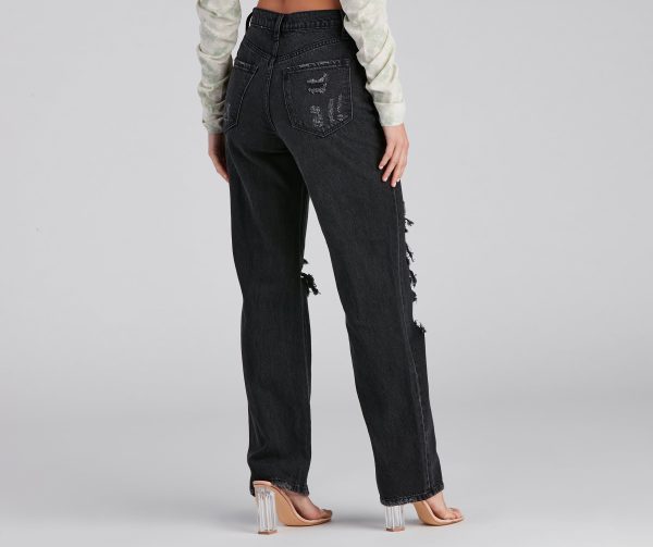 Distressed. But Well Dressed Boyfriend Jeans - Image 3