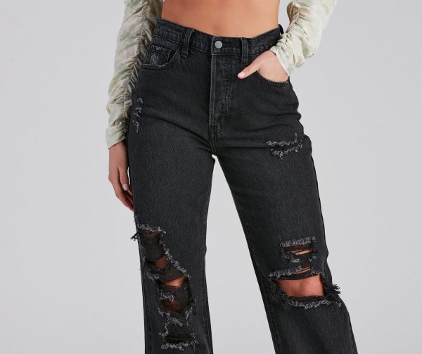 Distressed. But Well Dressed Boyfriend Jeans - Image 4