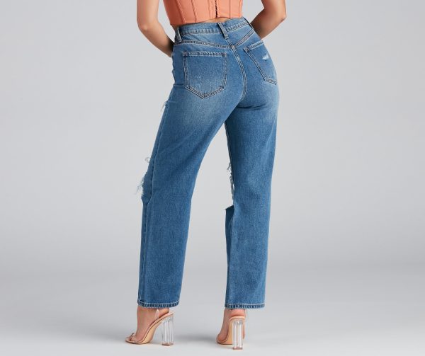 Distressed. But Well Dressed Boyfriend Jeans - Image 7