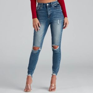 Taylor Distressed Cropped Skinny Jeans