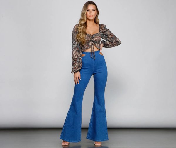 Bring The Flare Cutout Jeans - Image 7