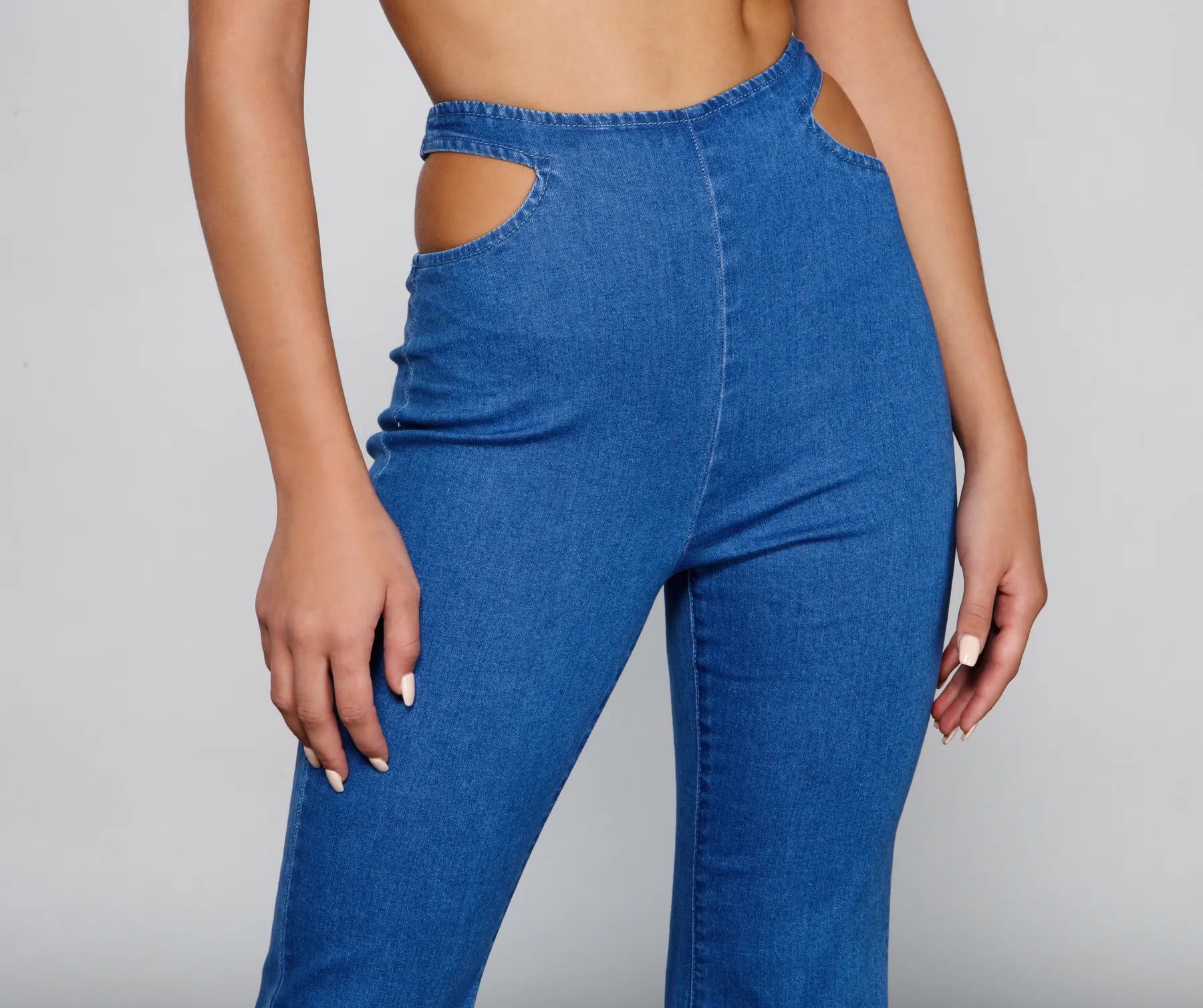 Bring The Flare Cutout Jeans - Image 8