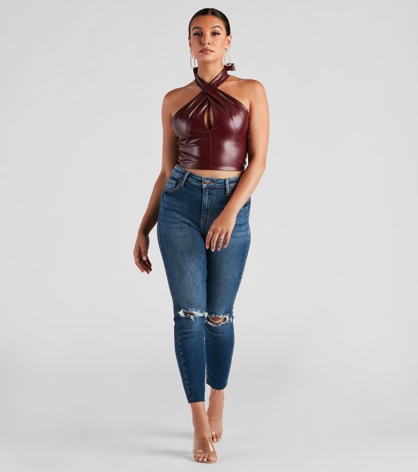 Trendy Distressed High-Rise Ankle Jeans - Image 2