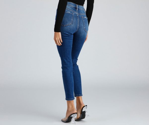 Harper Mid-Rise Distressed Crop Skinny Jeans - Image 2