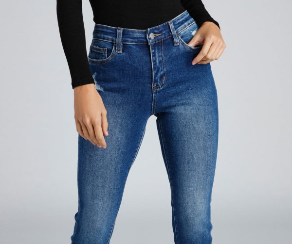 Harper Mid-Rise Distressed Crop Skinny Jeans - Image 3