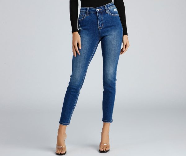 Harper Mid-Rise Distressed Crop Skinny Jeans - Image 4
