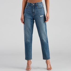 High-Rise Classic Straight-Leg Jeans