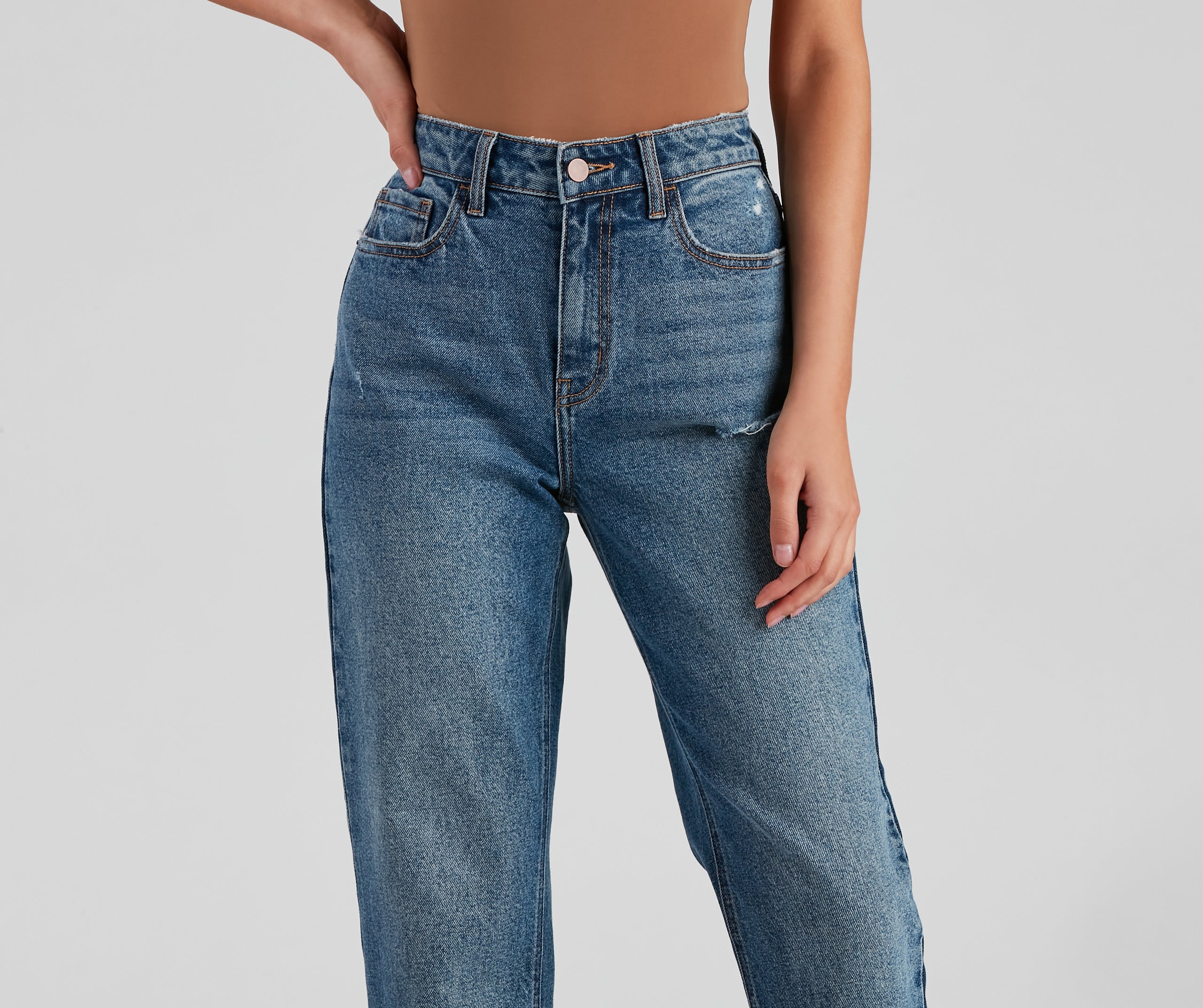 High-Rise Classic Straight-Leg Jeans - Image 4