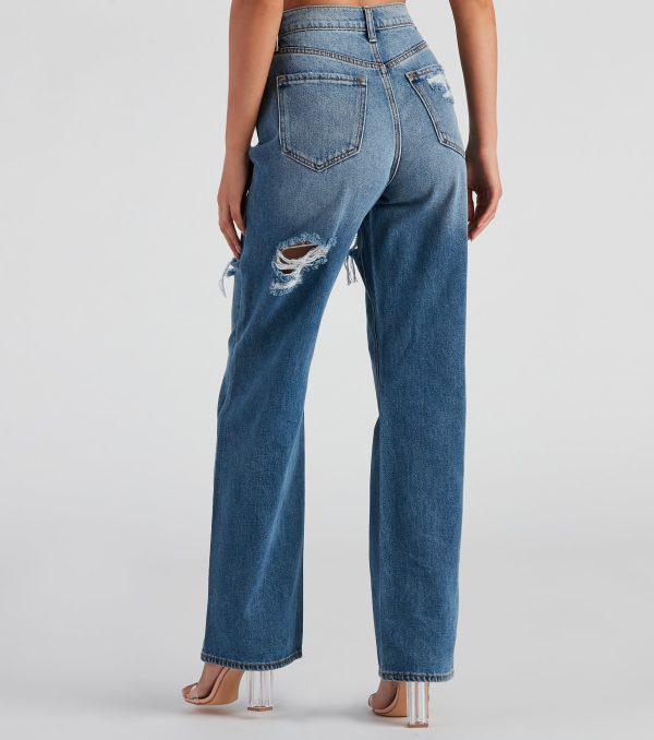 Straight Forward High Rise Boyfriend Jeans - Image 3