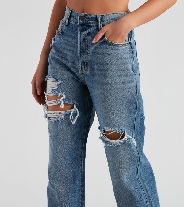 Straight Forward High Rise Boyfriend Jeans - Image 4