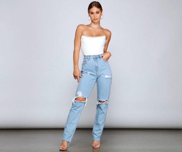 Casual Distressed Straight-Leg Jeans - Image 4
