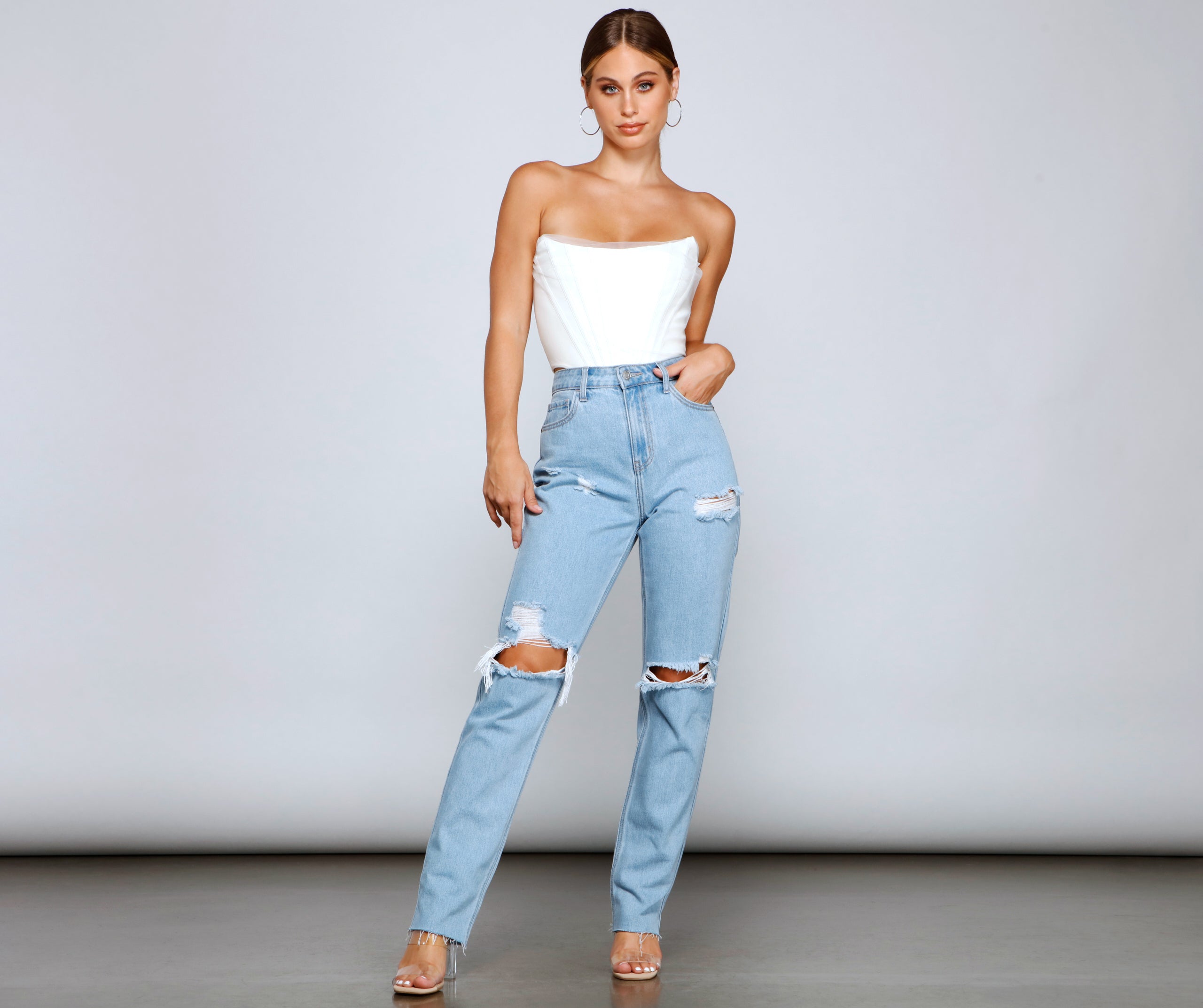 Casual Distressed Straight-Leg Jeans - Image 4