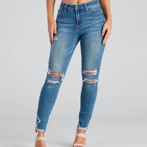 Harper Mid Rise Skinny Jeans By Windsor Denim