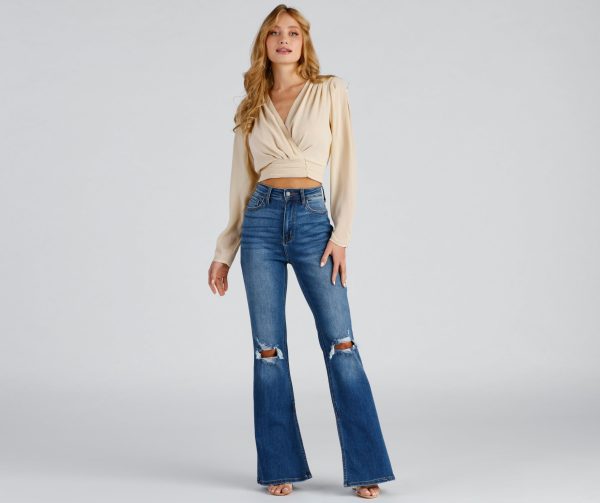 Total Flare High-Rise Distressed Jeans - Image 5