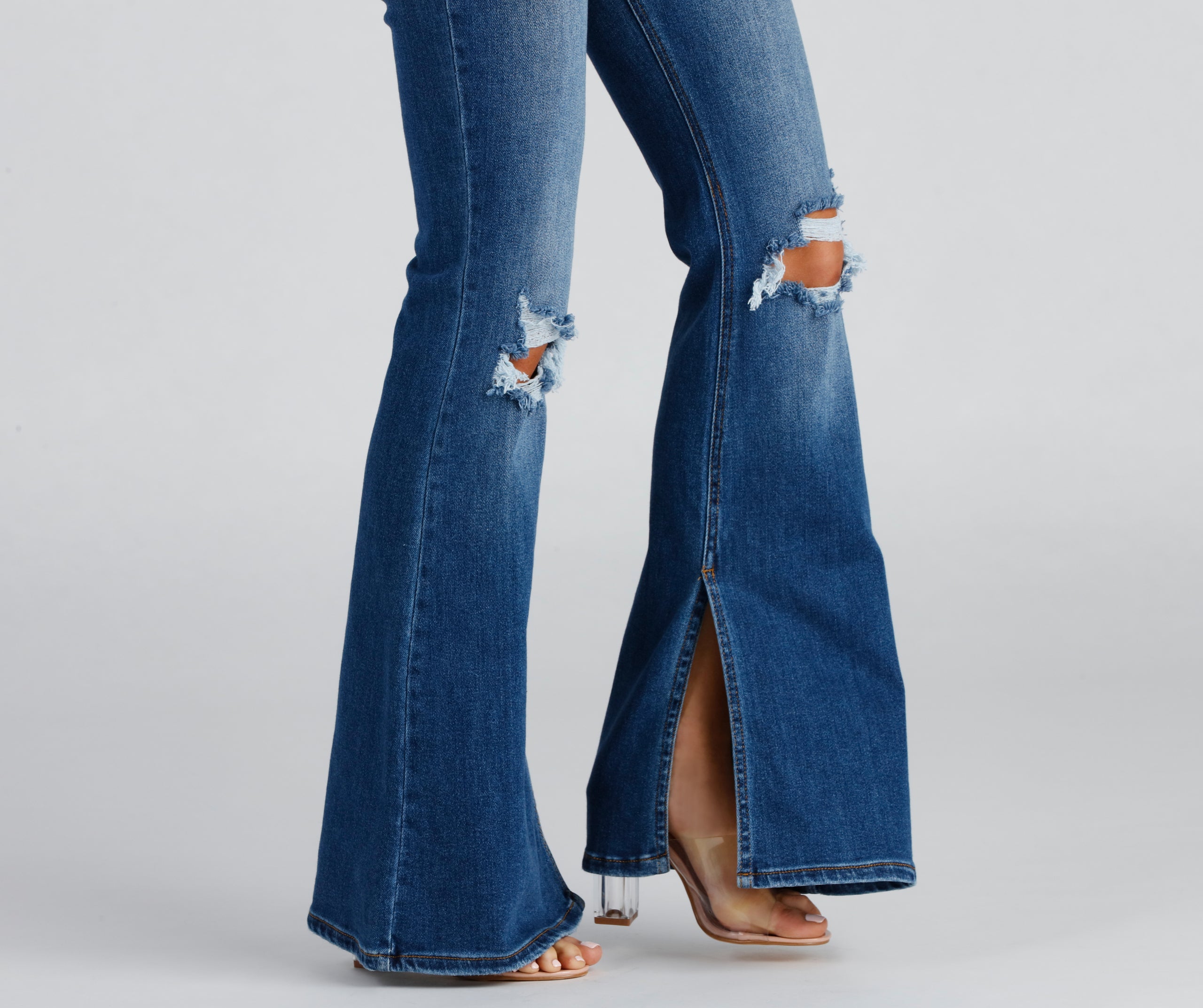 Total Flare High-Rise Distressed Jeans - Image 6