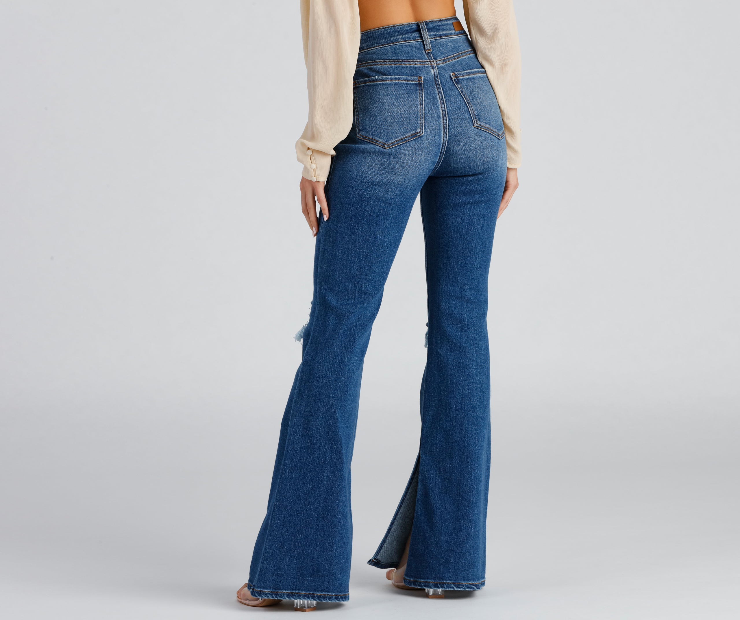 Total Flare High-Rise Distressed Jeans - Image 8