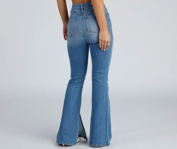 Total Flare High-Rise Distressed Jeans - Image 3