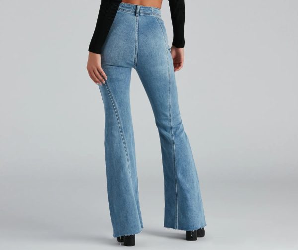 High-Rise Flared Straight-Leg Jeans - Image 3