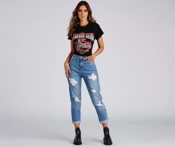 Raise The Bar High Rise Mom Jeans - Image 2