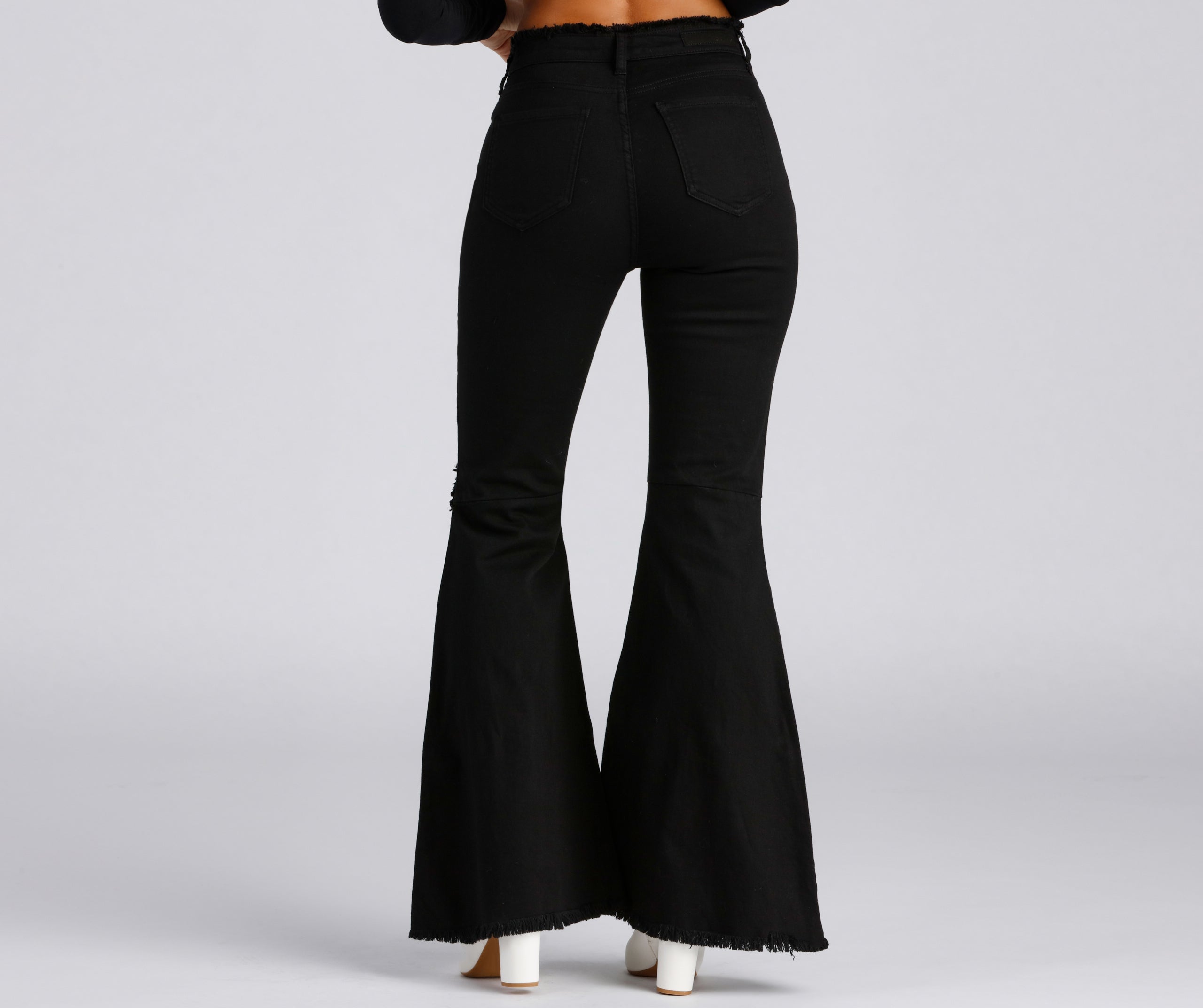 Fashion Distress High-Rise Flared Jeans - Image 2