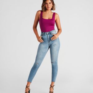 Taylor High Rise Skinny Crop Jeans By Windsor Denim