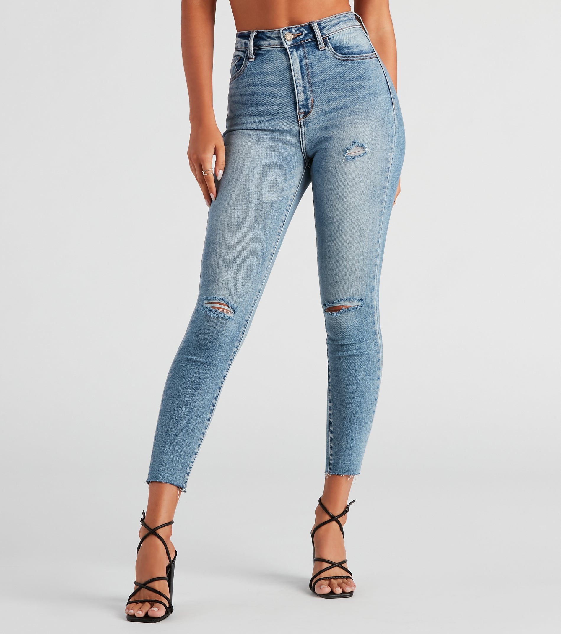 Taylor High Rise Skinny Crop Jeans By Windsor Denim - Image 2