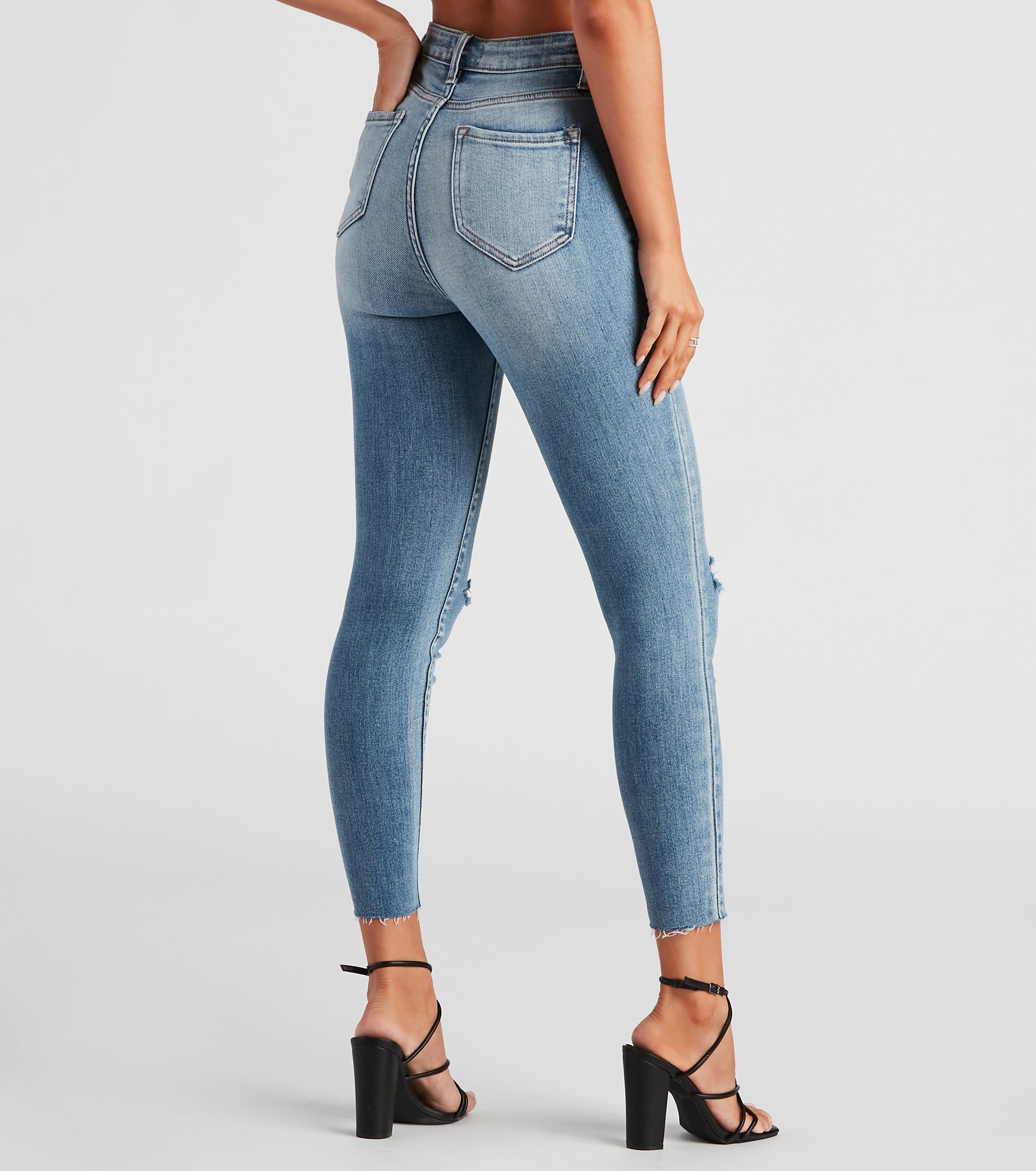 Taylor High Rise Skinny Crop Jeans By Windsor Denim - Image 3
