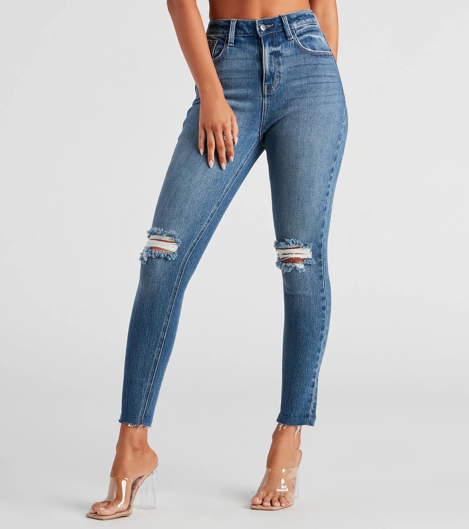 Taylor High Rise Skinny Distressed Jeans By Windsor Denim - Image 2