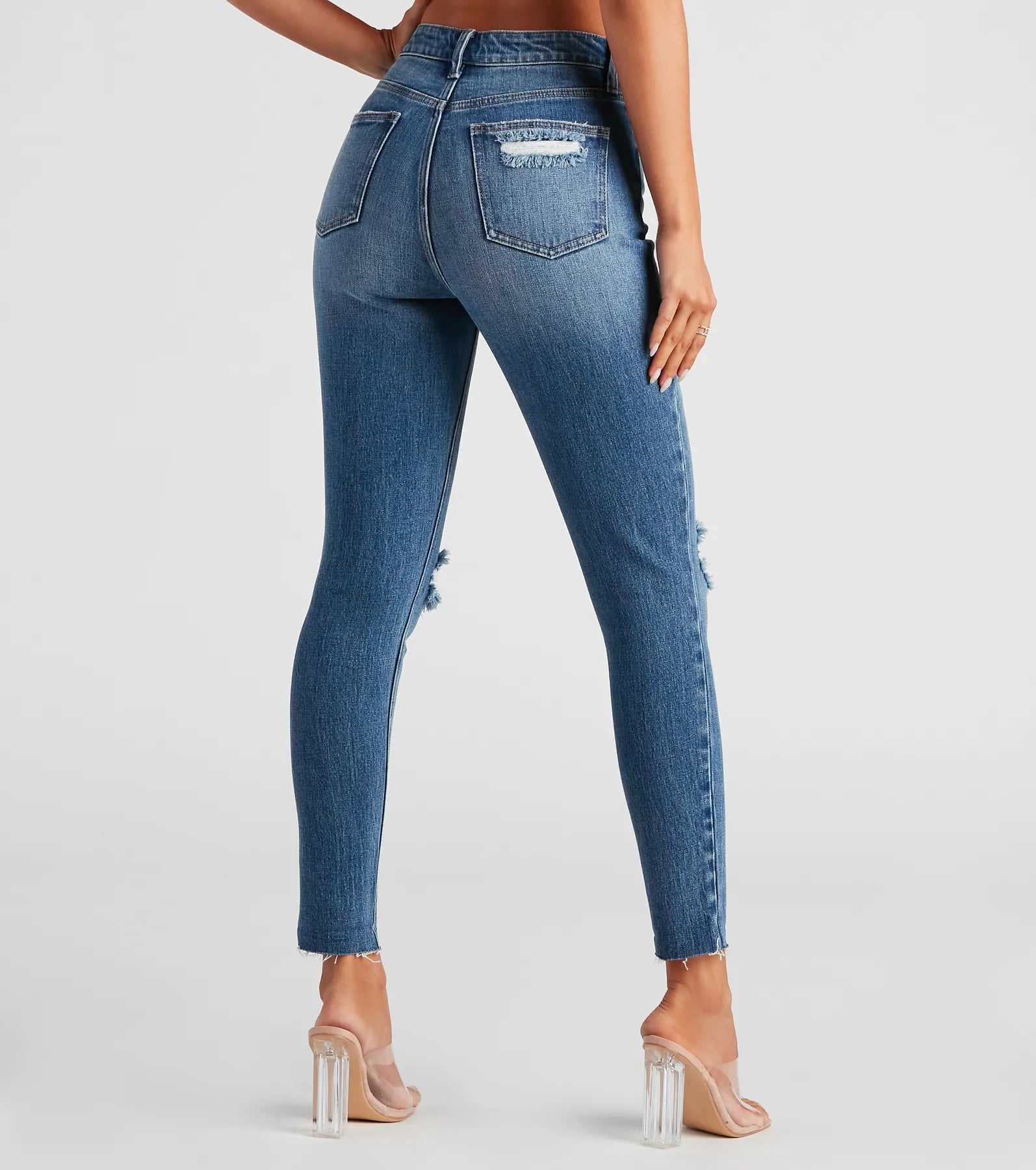 Taylor High Rise Skinny Distressed Jeans By Windsor Denim - Image 3