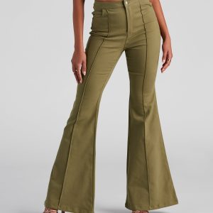 Carefree High Rise Flare Denim Pants