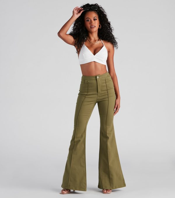 Carefree High Rise Flare Denim Pants - Image 2
