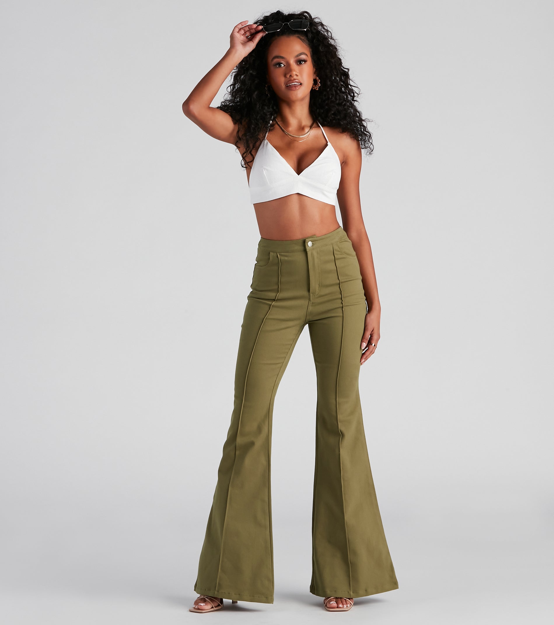 Carefree High Rise Flare Denim Pants - Image 2