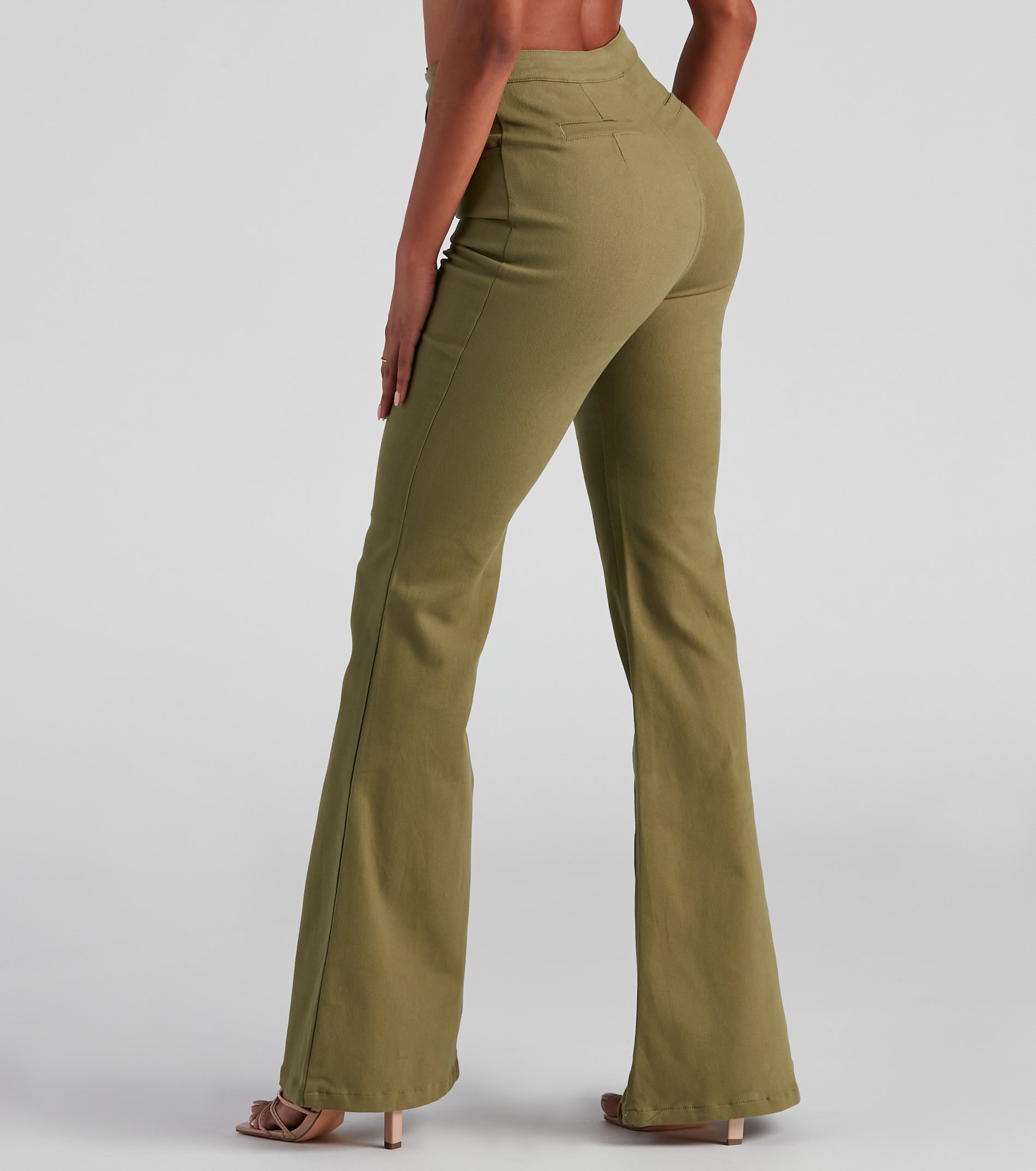 Carefree High Rise Flare Denim Pants - Image 3