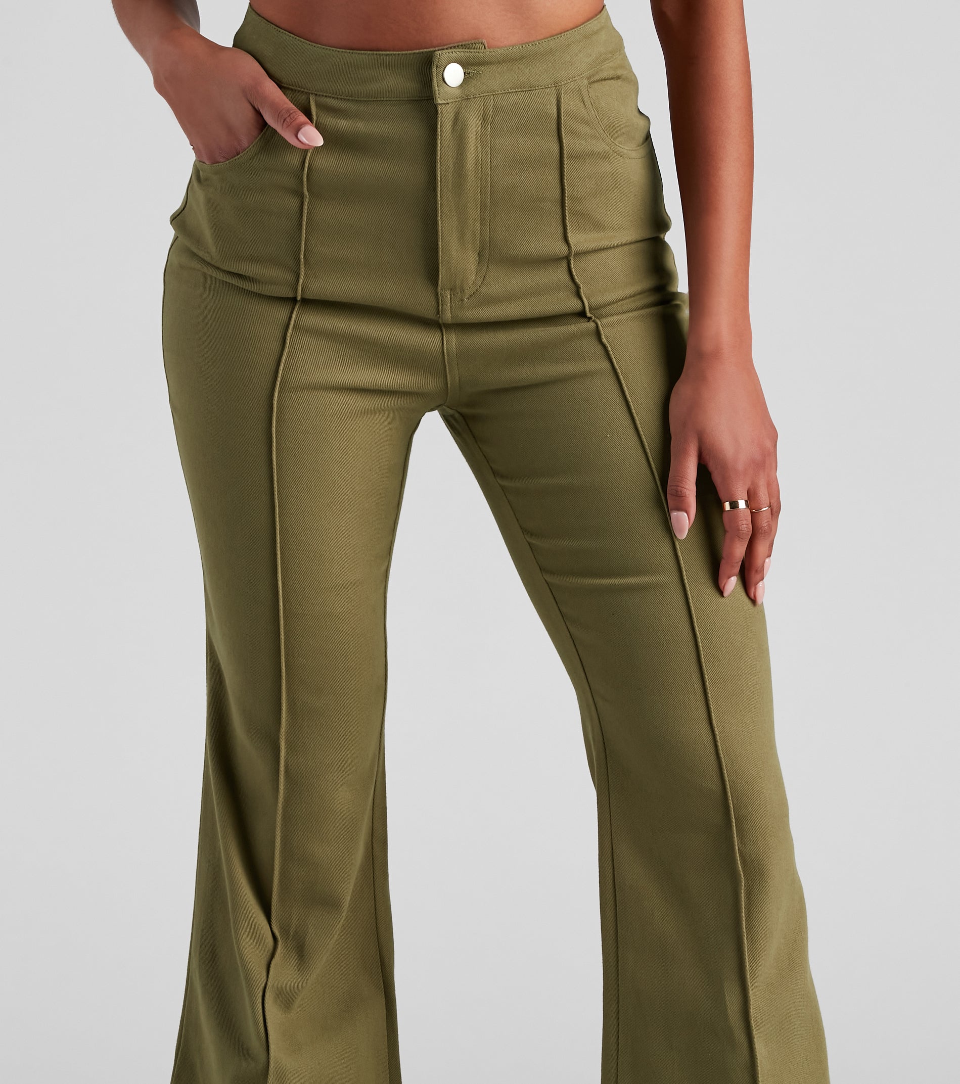 Carefree High Rise Flare Denim Pants - Image 4
