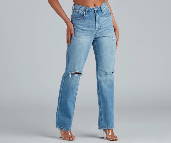 Classic Casual Distressed Boyfriend Jeans - Image 5