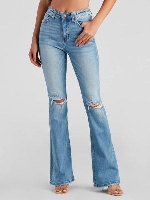 Bri High-Rise Flare Jeans by Windsor Denim