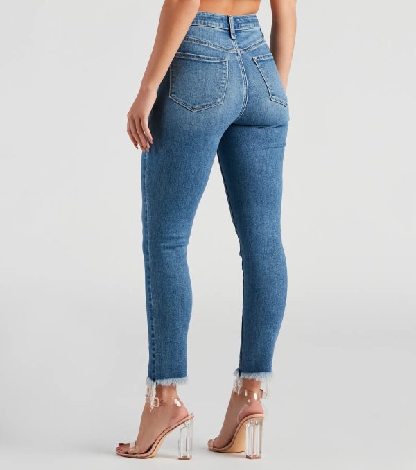 Harper Mid-Rise Frayed Skinny Jeans by Windsor Denim - Image 2