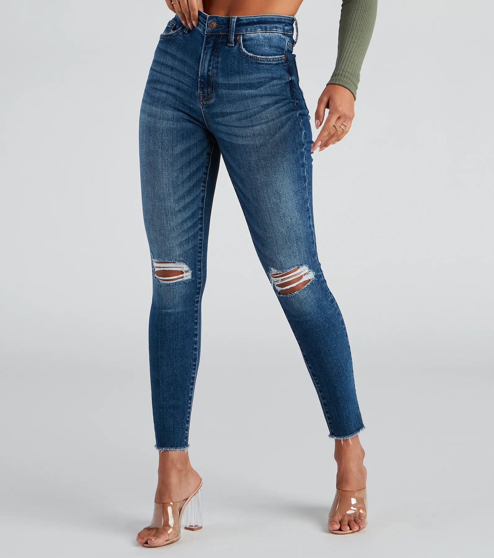 Taylor High Rise Skinny Crop Jeans By Windsor Denim - Image 2